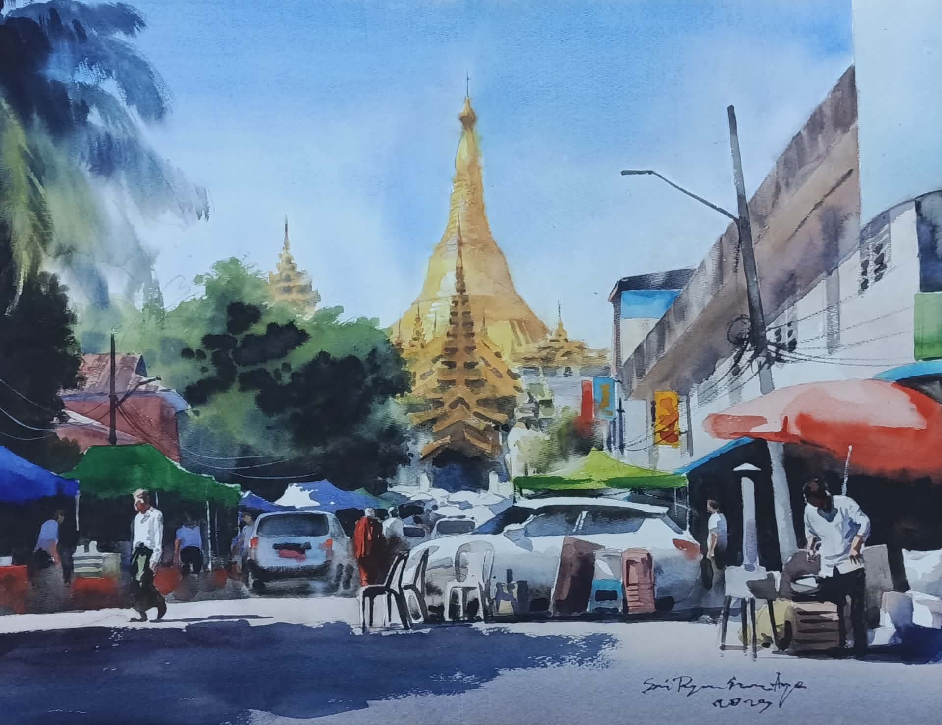 Wanderlust in Watercolors: Yangon’s Newest Art Exhibition is a Visual Journey Across Myanmar